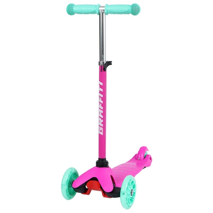 Самокат GRAFFITI, колёса световые PU 110/75 мм, ABEC 7, цвет розовый Самокат GRAFFITI, колёса световые PU 110/75 мм, ABEC 7, цвет розовый