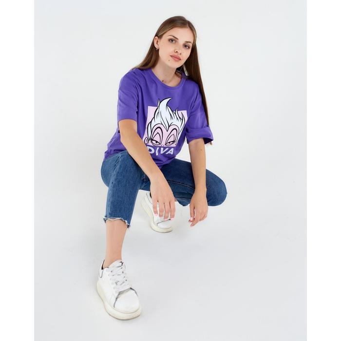 Футболка &laquo;Diva&raquo; Злодейки oversize, цвет фиолетовый