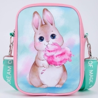 Сумка на ремешке детская для девочки &laquo;Зайка с сердечком&raquo;, 15&times;5&times;21