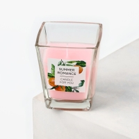 Свеча ароматическая в стекле &laquo;Summer romance&raquo;: дыня, 6,8 х 8 см.