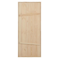 Дверной блок для бани, 190&times;80см, из сосны, на клиньях, массив, "Добропаровъ"