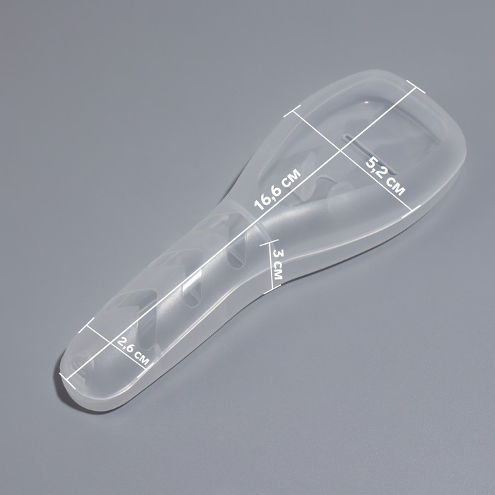 Органайзер для бритвы, с крышкой, 16,6 &times; 5,2 &times; 3 см, цвет прозрачный