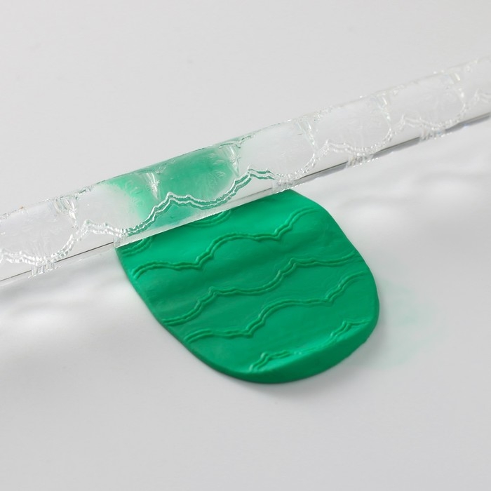 Скалка для творчества акрил "Цветочная нить" 16х1 см