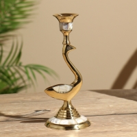 Подсвечник "Пернатый" 19 см, латунь Подсвечник "Пернатый" 19 см, латунь