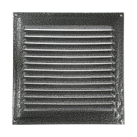 Решетка вентиляционная ZEIN Люкс РМ3030СР, 300 х 300 мм, с сеткой, металлическая, серебряная Решетка вентиляционная ZEIN Люкс РМ3030СР, 300 х 300 мм, с сеткой, металлическая, серебряная