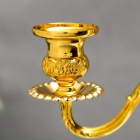 Металлический подсвечник на 3 свечи &laquo;Канделябр. Орнамент из роз&raquo;, 36&times;31.5&times;12.5 см