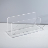 Подставка для визиток модель 11&times;5&times;5 см, оргстекло 2 мм, В ЗАЩИТНОЙ ПЛЁНКЕ