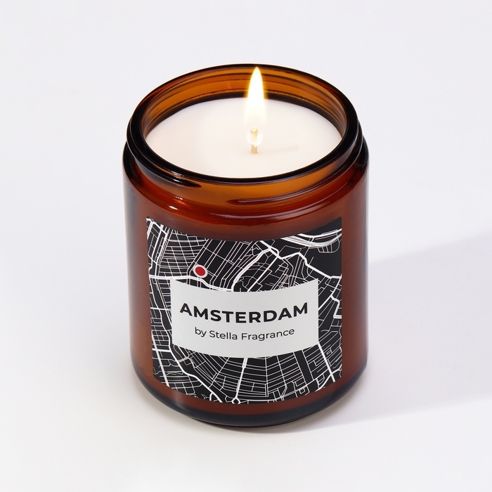 Свеча ароматическая в банке "AMSTERDAM",  сосна, эвкалипт, 250 г