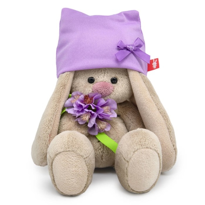 Мягкая игрушка &laquo;Зайка Ми&raquo;, в шапочке и с букетом, 15 см