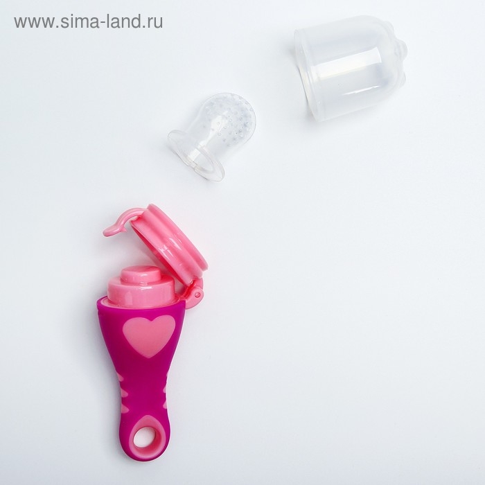 Ниблер для прикорма, с силиконовой сеточкой &laquo;Сердечко&raquo;, цвет МИКС