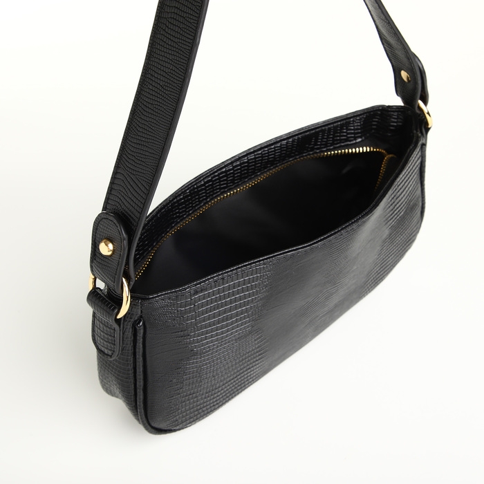 Сумка женская на молнии, цвет чёрный