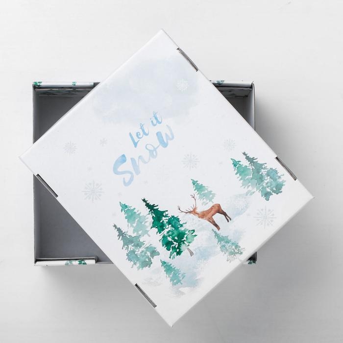 Коробка подарочная новогодняя складная «Лесная сказка», 31,2 х 25,6 х 16,1 см, Новый год Коробка подарочная новогодняя складная «Лесная сказка», 31,2 х 25,6 х 16,1 см, Новый год