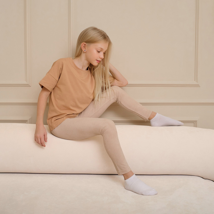 Леггинсы для девочки MINAKU: Casual Collection KIDS, цвет жемчужный, рост 146 см Леггинсы для девочки MINAKU: Casual Collection KIDS, цвет жемчужный, рост 146 см