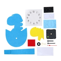 Часы настольные DIY "Динозавр из фетра" детские, набор для творчества, 23 х 21 см, АА