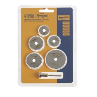 Набор кругов отрезных для граверов и бормашин ТУНДРА, 5 насадок и адаптер 3.2 мм Набор кругов отрезных для граверов и бормашин ТУНДРА, 5 насадок и адаптер 3.2 мм