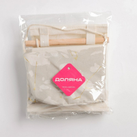 Органайзер подвесной с карманами Доляна &laquo;Мрамор&raquo;, 3 отделения, 20&times;58 см, цвет бежевый