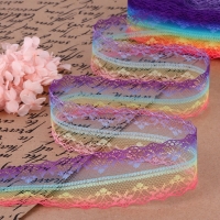 Кружево капроновое &laquo;Радуга яркая&raquo;, 35 мм &times; 10 &plusmn; 1 м, цвет разноцветный №1