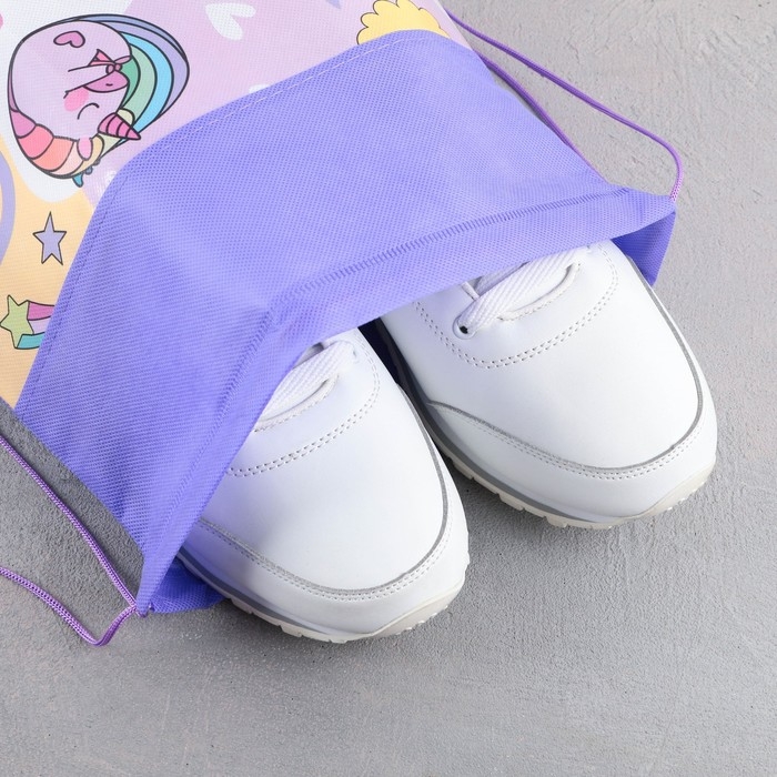 Мешок для обуви &laquo;Единорог&raquo;  полиэстер, размер 30 х 40 см