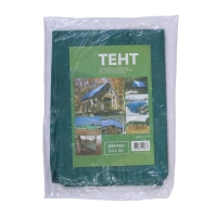 Тент защитный, 3 &times; 2 м, плотность 120 г/м&sup2;, УФ, люверсы шаг 1 м, зелёный/серебристый