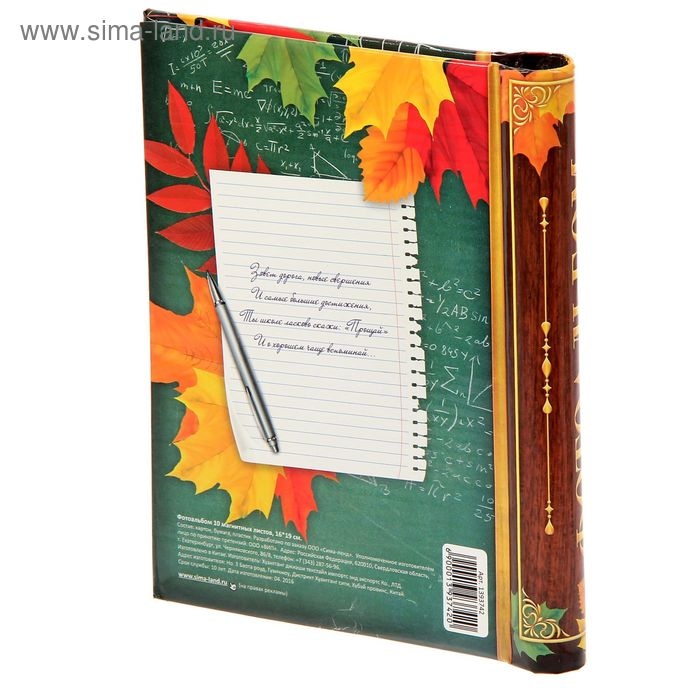 Фотоальбом &laquo;Школьные годы&raquo; 10 магнитных листов