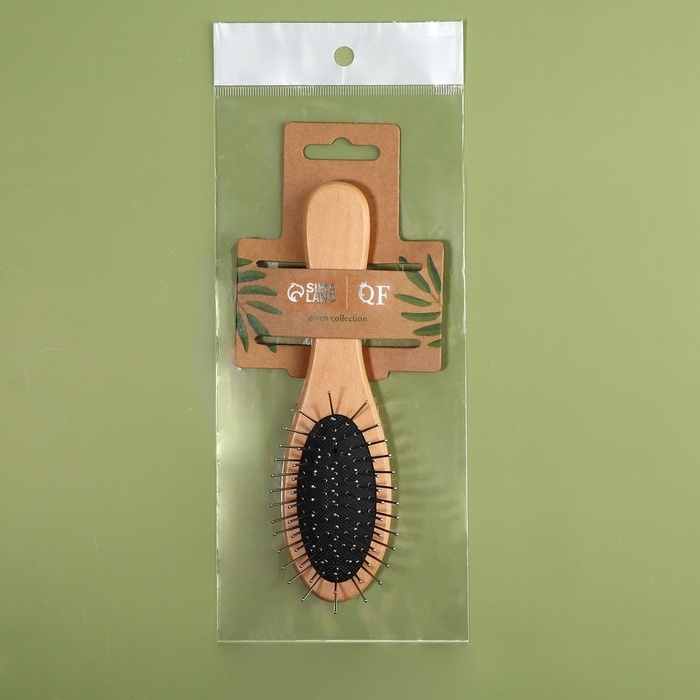 Расчёска массажная, 4,5 &times; 16 см, цвет &laquo;светлое дерево&raquo;