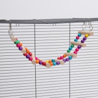 Игрушка для птиц "Лесенка с бусинами", 43 см, микс цветов Игрушка для птиц "Лесенка с бусинами", 43 см, микс цветов