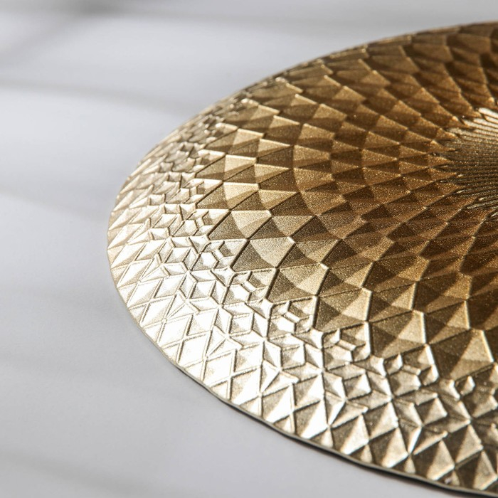 Блюдо &laquo;Барокко&raquo;, d=28 см, цвет золотой с розовым