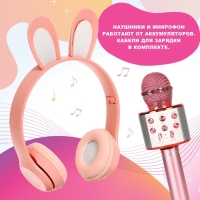 Игровой набор «Зайчик»: микрофон, наушники с ушками Игровой набор «Зайчик»: микрофон, наушники с ушками
