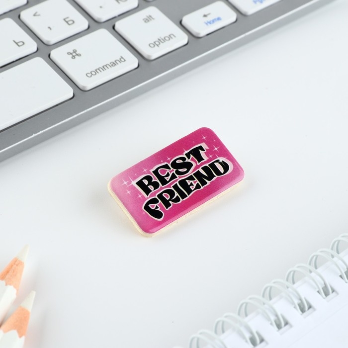 Брелок для ключей, значок, сувенир &laquo;Любимой подружке&raquo;, набор, 6,8 х 10,5 см.