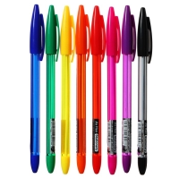 Набор шариковых ручек 8 цветов, однотонный цвет корпуса, в блистере Набор шариковых ручек 8 цветов, однотонный цвет корпуса, в блистере