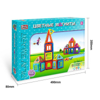 Конструктор магнитный &laquo;Цветные магниты&raquo;, 66 деталей