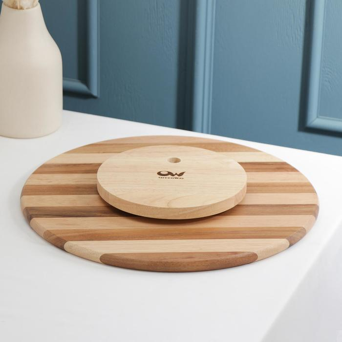 Подставка вращающаяся &laquo;Ленивая Сьюзен&raquo;, d=35 см, бамбук