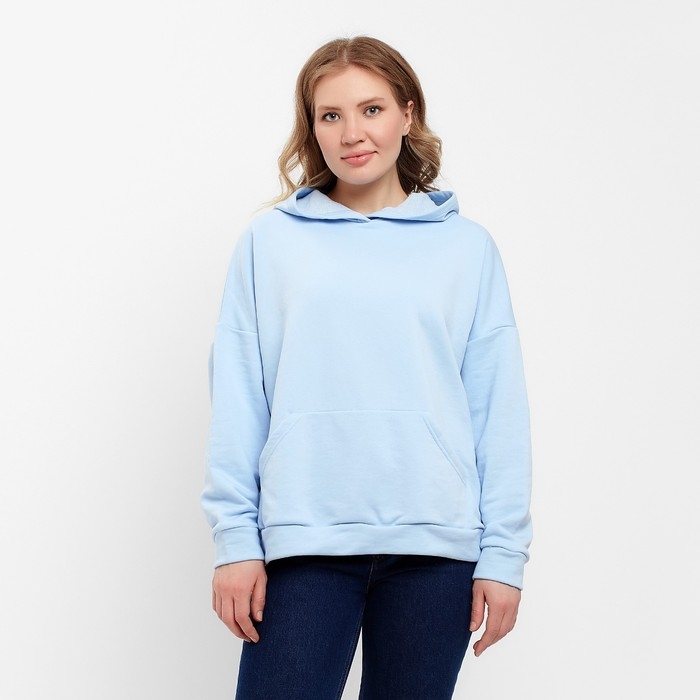 Худи женское MINAKU: Casual Collection цвет голубой размер 50-52 Худи женское MINAKU: Casual Collection цвет голубой размер 50-52