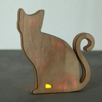 Светильник ночник &laquo;Котик&raquo;, 17,2 х 18,9 см