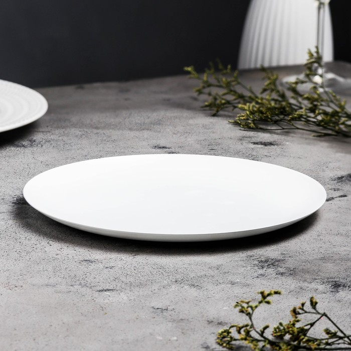 Подсвечник "Чашка" металл, 22,5х1,6 см, белый