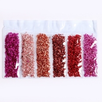 Крошка стеклянная для эпоксидной смолы, набор 6 цветов, вес 1 цвета &mdash; 5 г