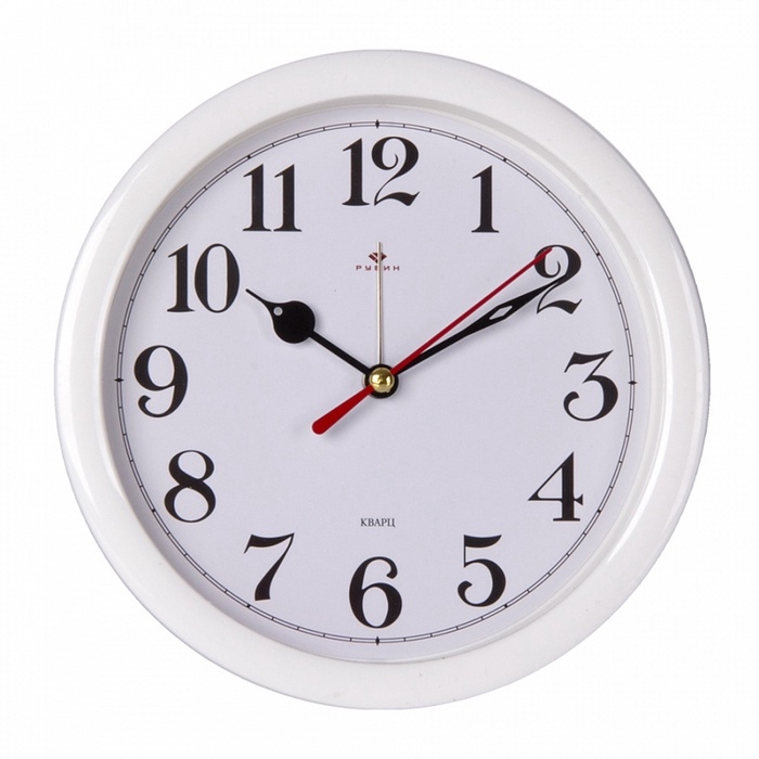 Часы-будильник настольные "Классика", d-15 см, на батарейках