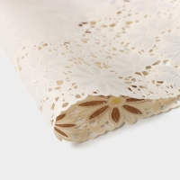 Салфетка ажурная для стола &laquo;Лютики&raquo;, 45&times;30 см , цвет бежево-коричневый