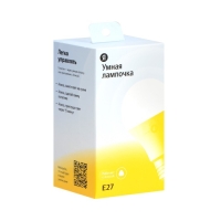 Умная лампа Яндекс, работает с Алисой, светодиодная, цветная, 8 Вт, 806 Лм, Е27, 220 В Умная лампа Яндекс, работает с Алисой, светодиодная, цветная, 8 Вт, 806 Лм, Е27, 220 В