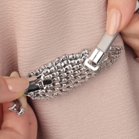 Подхват для штор &laquo;Павлин&raquo;, 9 &times; 2,8 см, 32 см, цвет серебряный