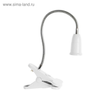 Патрон на гибкой ножке под лампу E27, 30 см, с выкл., белый, 220В Патрон на гибкой ножке под лампу E27, 30 см, с выкл., белый, 220В