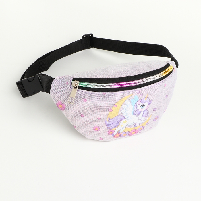 Сумка поясная детская на молнии «Выбражулька», цвет сиреневый Сумка поясная детская на молнии «Выбражулька», цвет сиреневый