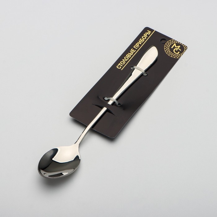 Ложка десертная из нержавеющей стали Magistro &laquo;Эми&raquo;, длина 19,5 см, цвет серебряный