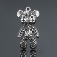 Подвеска &laquo;Мишка&raquo;, цвет белый в серебре