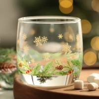 Новый год. Стакан стеклянный &laquo;Зимний букет&raquo;, 310 мл