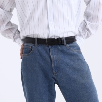 Ремень мужской &laquo;Великан&raquo;, ширина 4 см, винт, пряжка металл, цвет чёрный