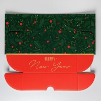 Коробка подарочная новогодняя складная &laquo;С новым годом&raquo;, 30,7 х 22 х 9,5 см, Новый год