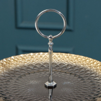 Блюдо 2-х ярусное &laquo;Барокко&raquo;, d=21/28 см, цвет чёрный с золотом