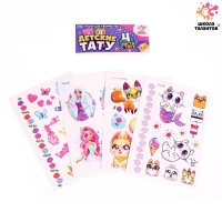 Детские переводки-татуировки на тело &laquo;Кошечка&raquo; набор 4 шт.