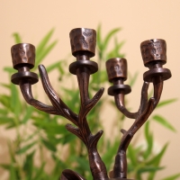 Подсвечник на 4 свечи "Олень" алюминий 16х12х32 см Подсвечник на 4 свечи "Олень" алюминий 16х12х32 см